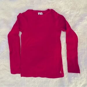 Petit Bateau Girls Red Long Sleeve Shirt, 10y